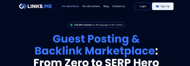 links.me platform screenshot