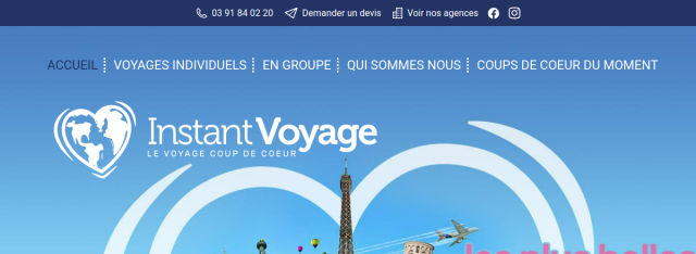 Site réalisé : Instant Voyage