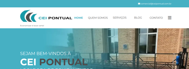 CEI Pontual Locadora de Equipamentos – site desenvolvido pela Sistemas Click