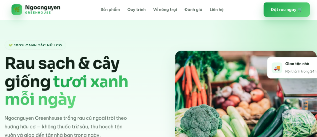 Ngocnguyen Greenhouse Cây giống & Rau sạch