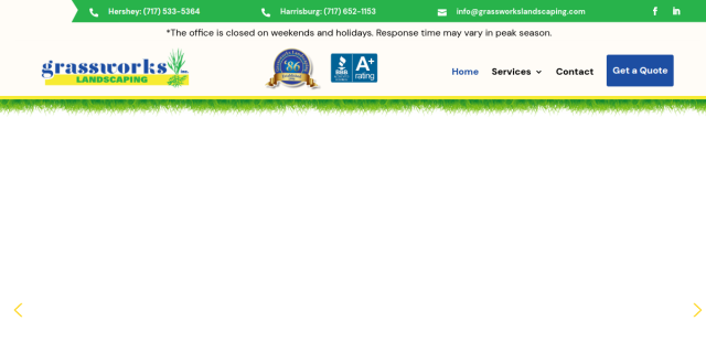 Grassworks Inc website screenshot