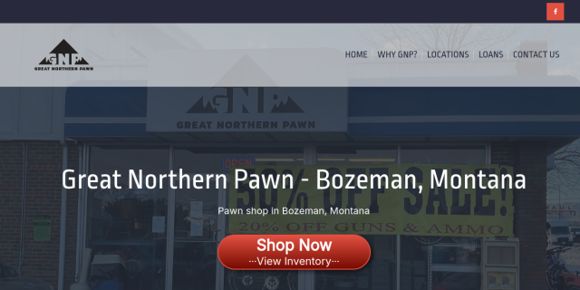 Great Northern Pawn website screenshot