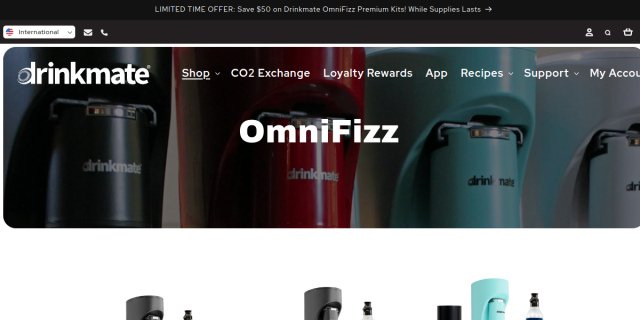 Home Soda Maker website screenshot