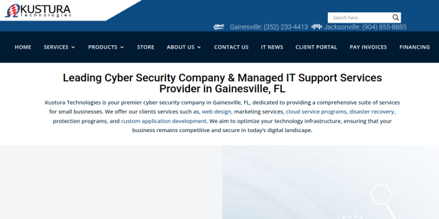 IT Solutions Gainesville FL website screenshot