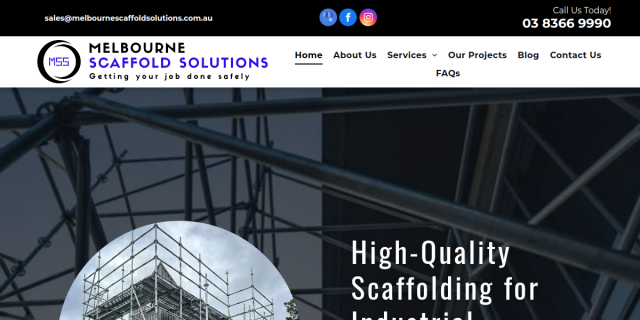 Commercial Scaffolding Rye VIC website screenshot