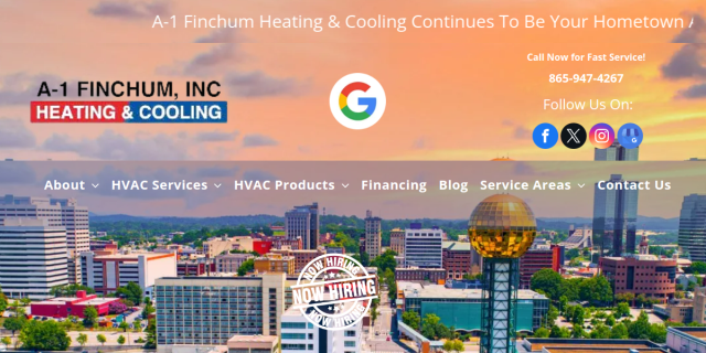 Air Conditioning Maintenance Knoxville Tn website screenshot