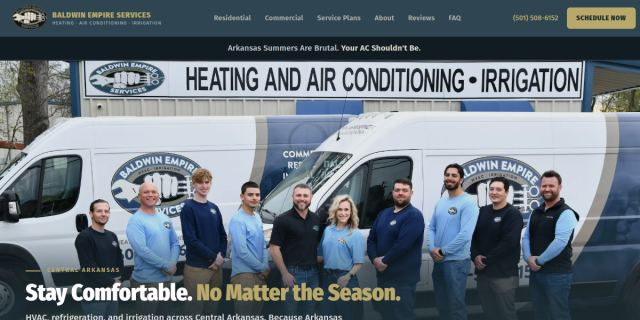 HVAC Contractor Little Rock AR website screenshot