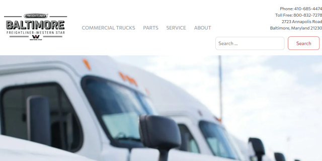 Truck Dealer Baltimore MD website screenshot