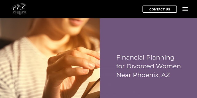 Equitable Divorce Asset Division in Phoenix AZ website screenshot