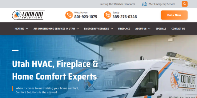 Emergency Air Conditioning Contractor Ogden UT website screenshot