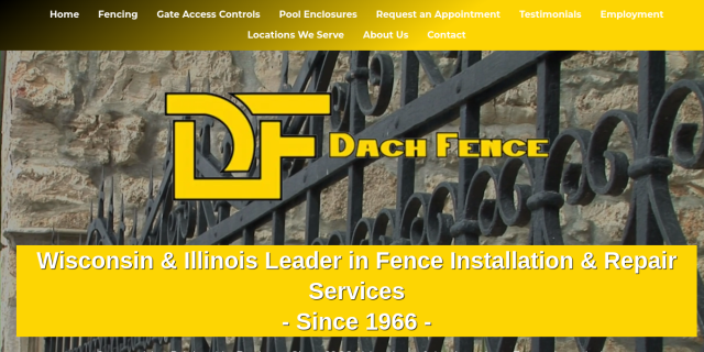 Dach Fence Co. website screenshot
