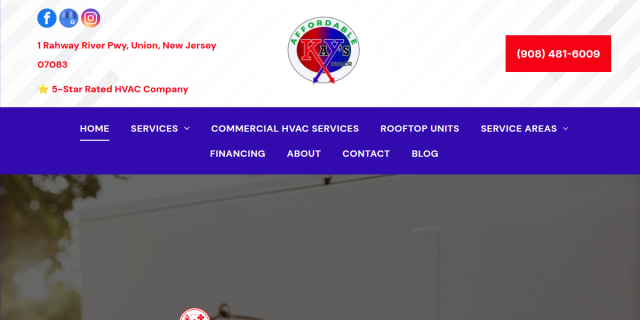Kay's Affordable HVAC&R website screenshot