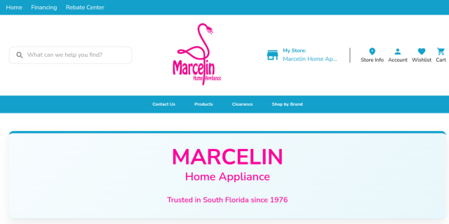 Marcelin Home Appliance Offers Luxury Wolf Appliances Near Coral Gables FL. website screenshot
