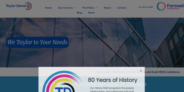 Direct Mail Printing Toronto website screenshot