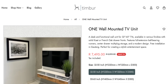 TV Stand For Mounted TV website screenshot