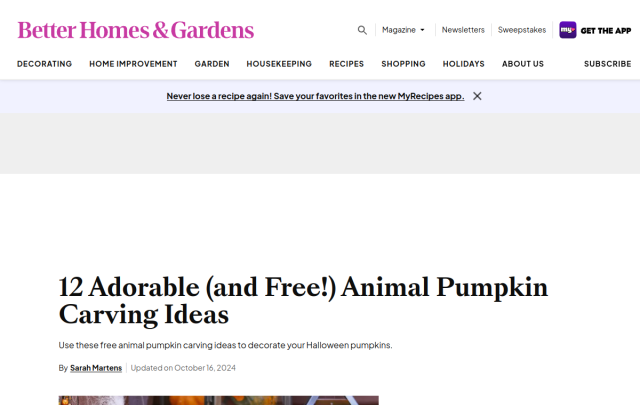 Preview card for 12 Animal Pumpkin Stencils