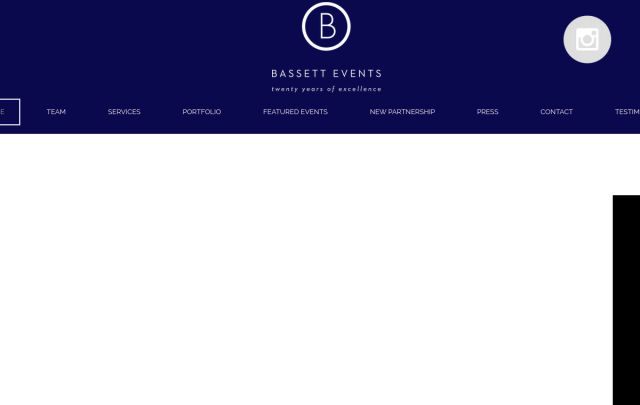 Bassett Events website preview