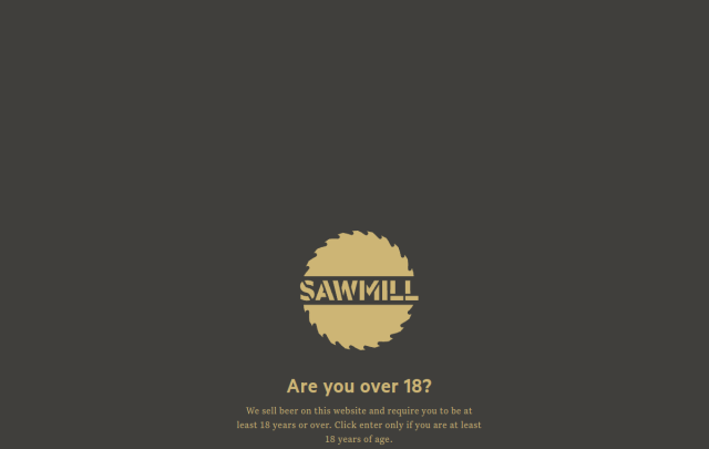 Sawmill Brewery website preview