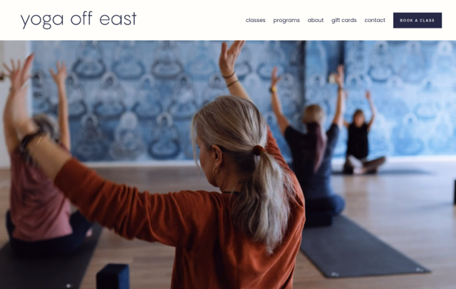 Yoga Off East website preview