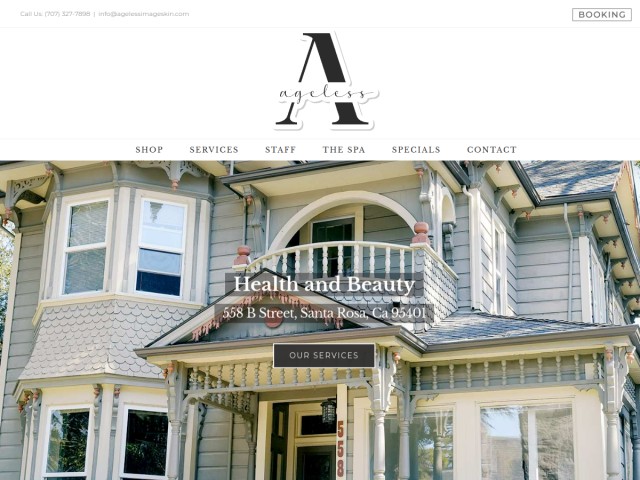 Ageless Image Medical Spa homepage preview
