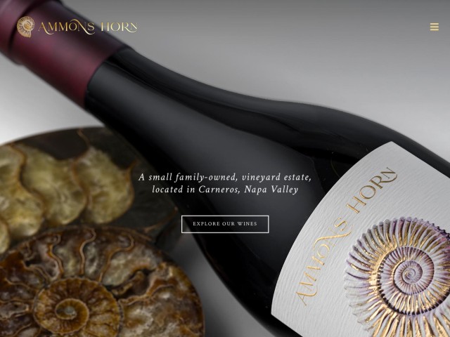 Ammon's Horn Winery homepage preview