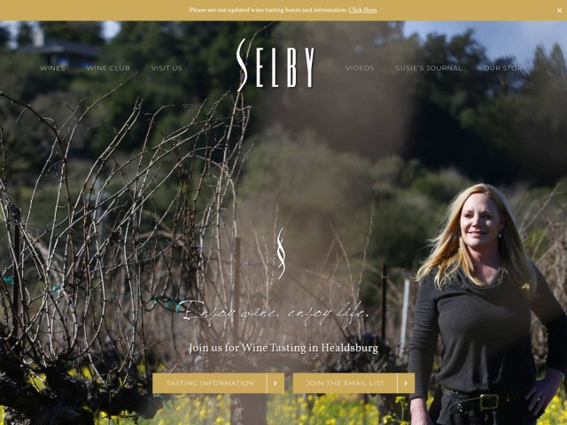 Selby Winery homepage preview