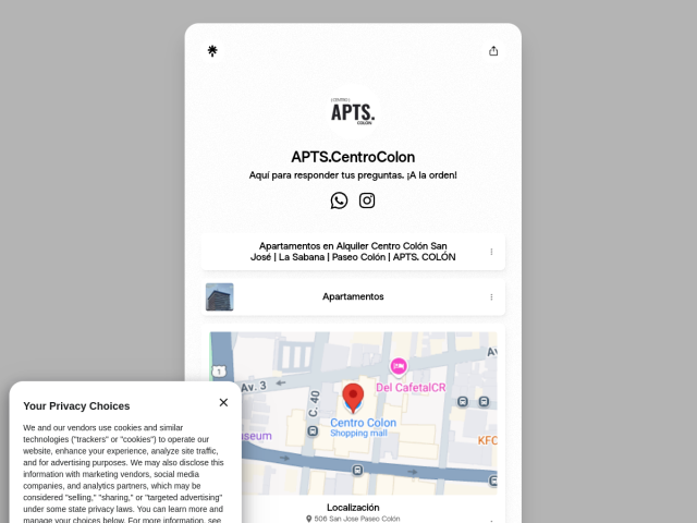 Apts. Centro Colón website preview