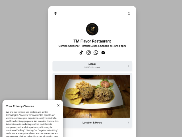 TM Flavor link page preview