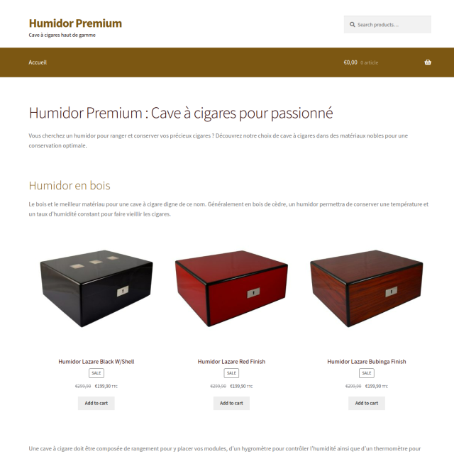 Aperçu Humidor Premium