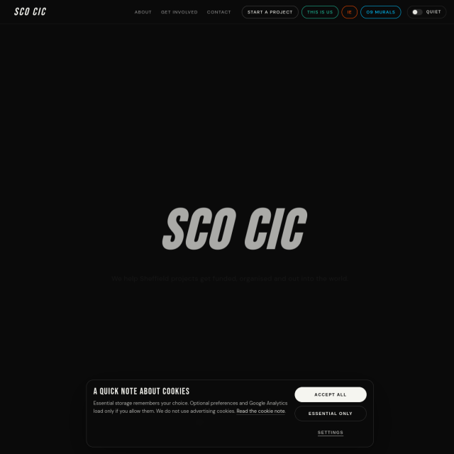 Sheffield City Opportunities CIC website screenshot
