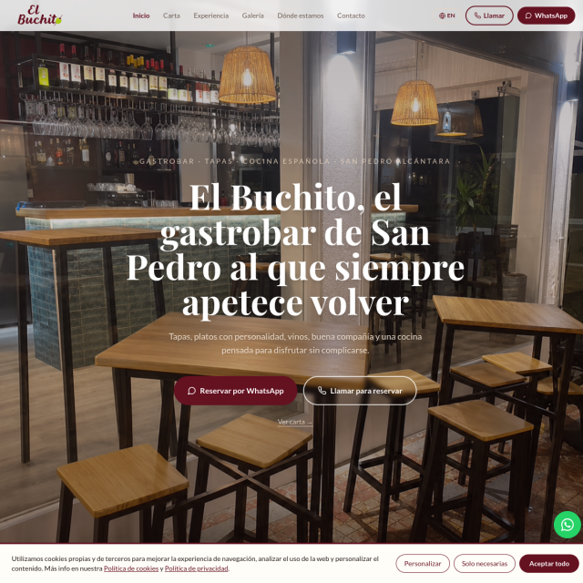 Captura de la web de El Buchito