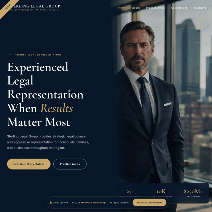Sterling Legal Group website preview