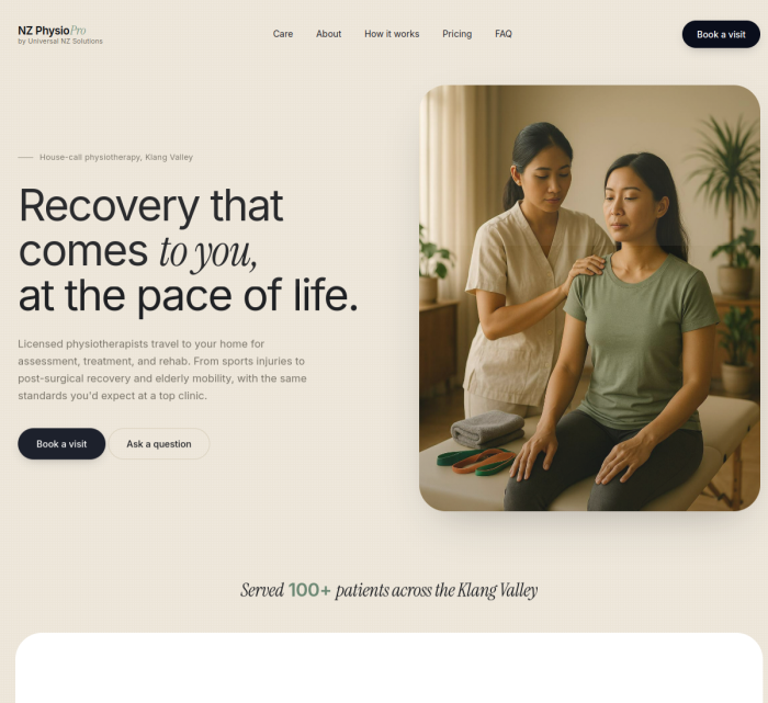 NZ PhysioPro screenshot