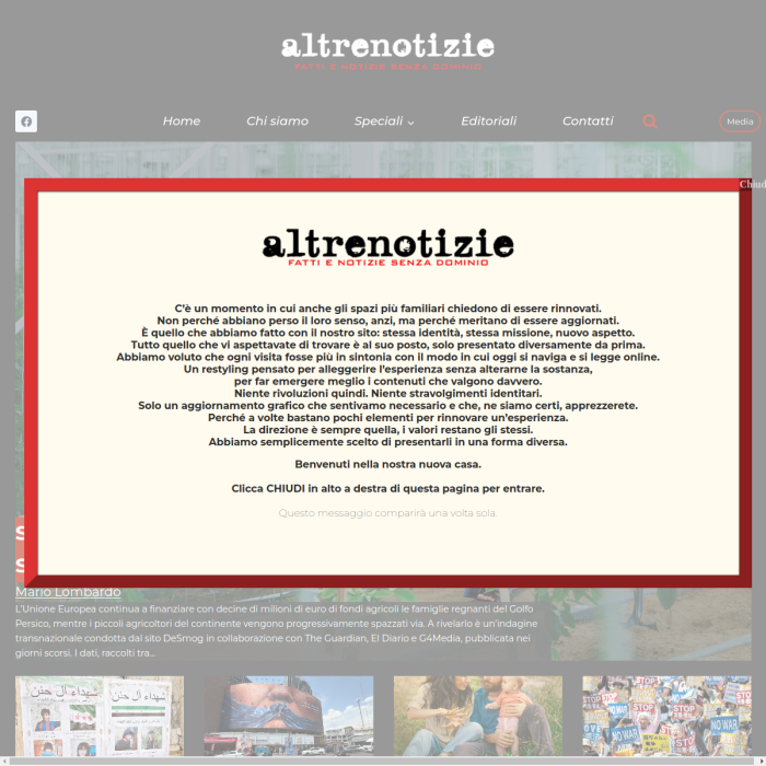 Altrenotizie.org — sito web MarCap Studio