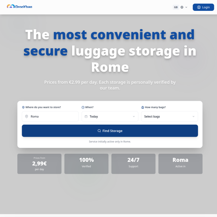 DropYbag.com — sito web MarCap Studio