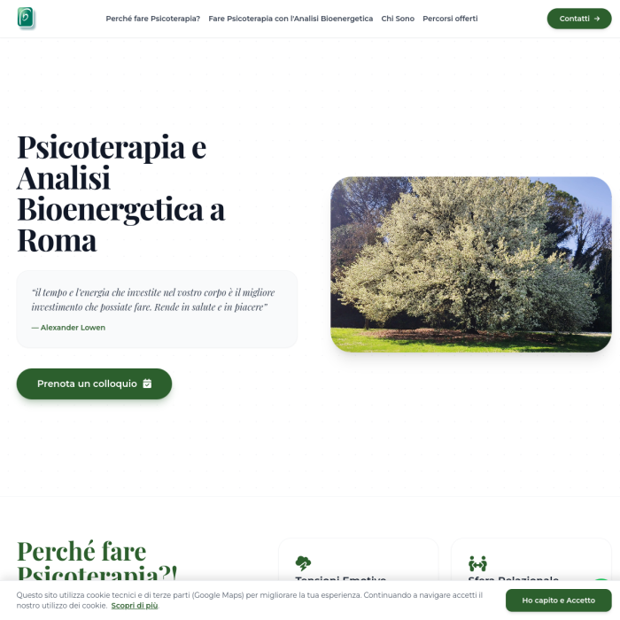 Bioenergetica-Roma.it — sito web MarCap Studio