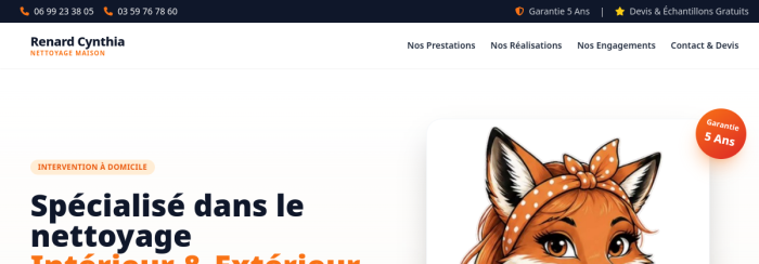 Aperçu du site cynthiarenard.fr