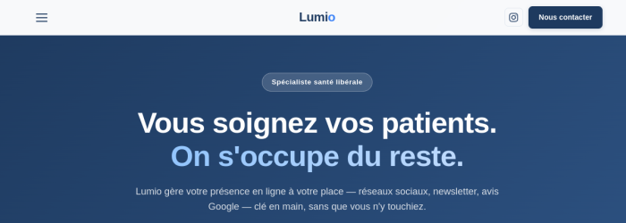 Aperçu du site Agence Lumio