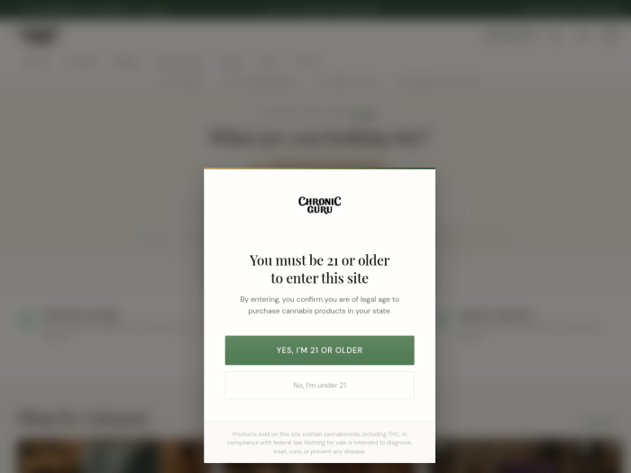 Chronic Guru cannabis website