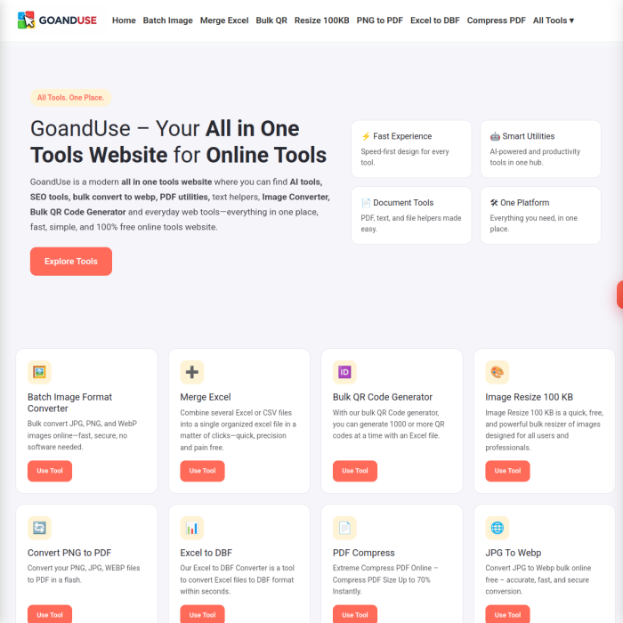 GoAndUse Tools Platform