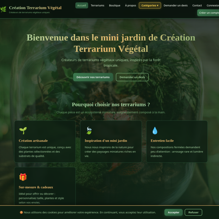 Aperçu du site : Réalisation pour la société C.T.V