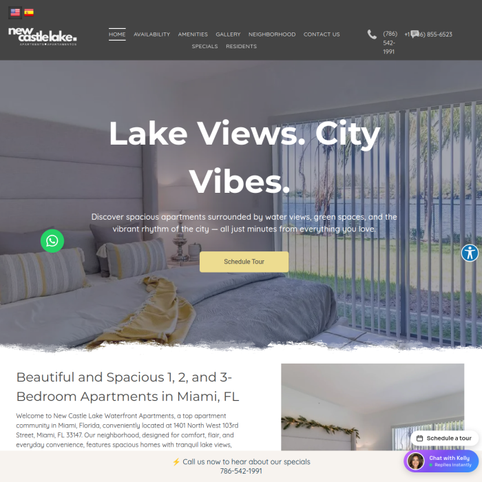 New Castle Lake Waterfront Apartments