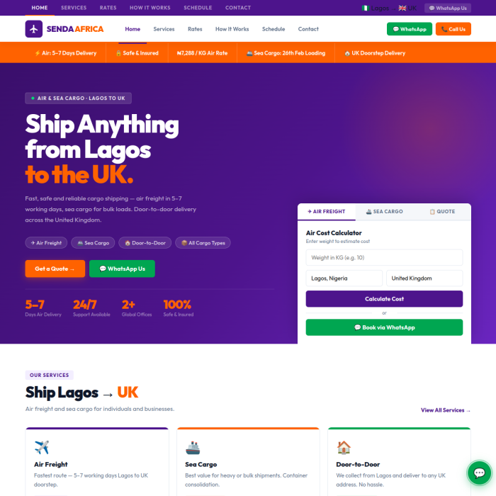 Senda Africa (home page)