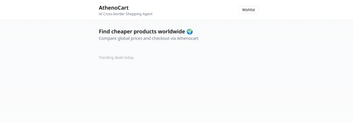 Snapshot of the AthenoCart website