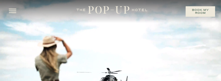 The Pop-Up Hotel website