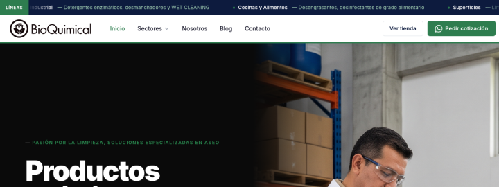 Captura del sitio BioQuimical