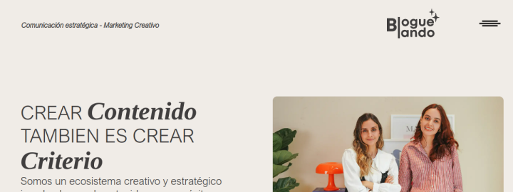 Captura del sitio Blogueando