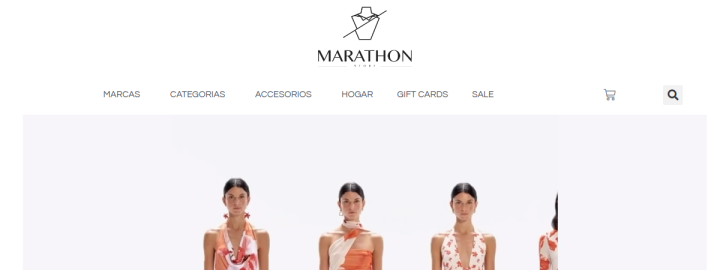 Captura del sitio Marathon Store