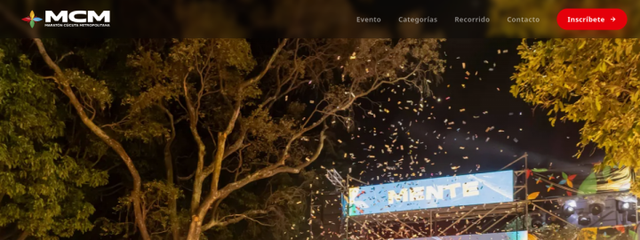 Captura del sitio Maratón Cúcuta Metropolitana