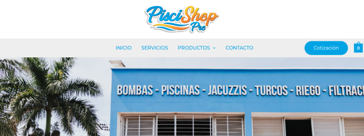 Captura del sitio Piscishop Pro